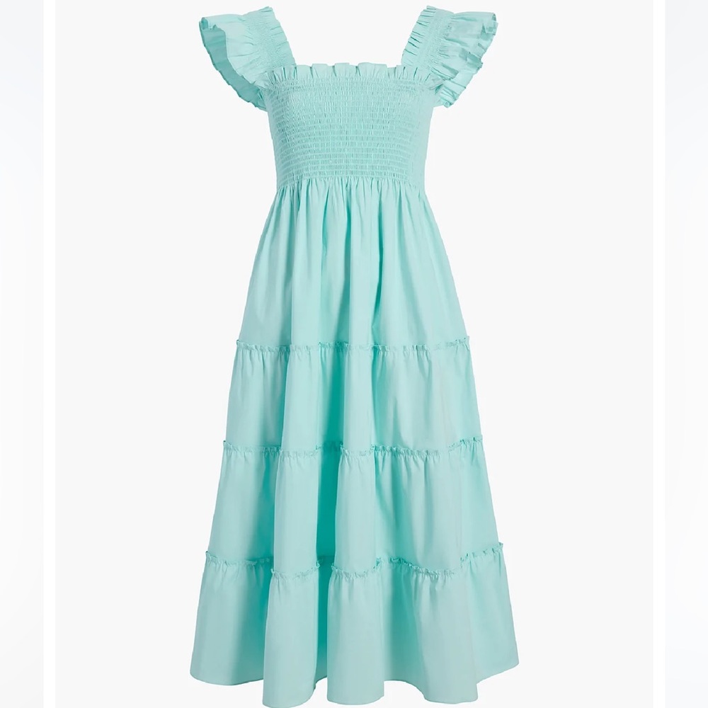 Hill House The Ellie Nap Dress Bay Blue Poplin